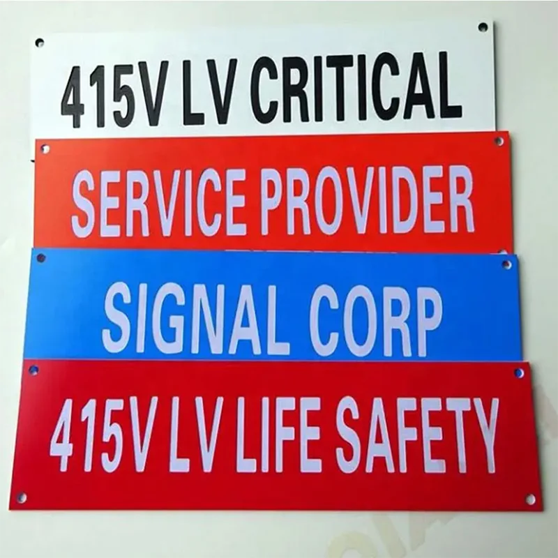 Warning Sign ABS Double Color Label